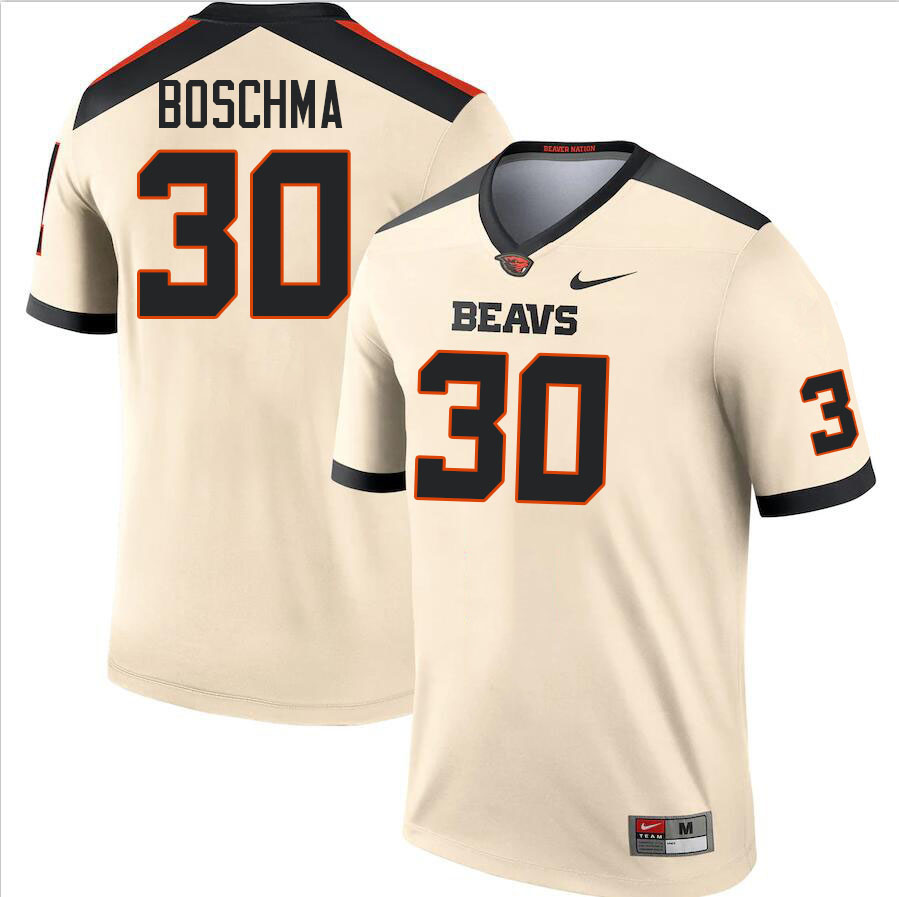 Men #30 Karson Boschma Oregon State Beavers College Football Jerseys Stitched-Cream